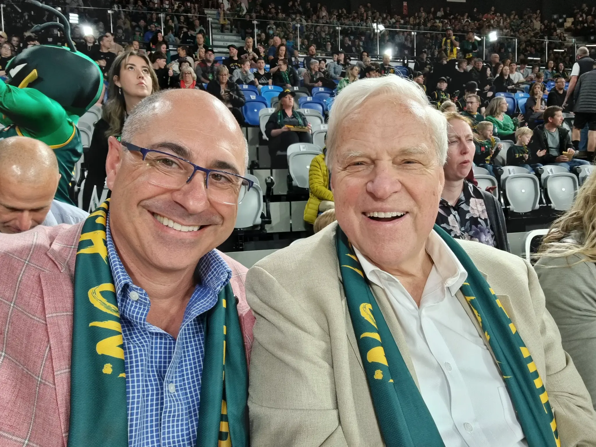 Aldo at JackJumpers game with community leader