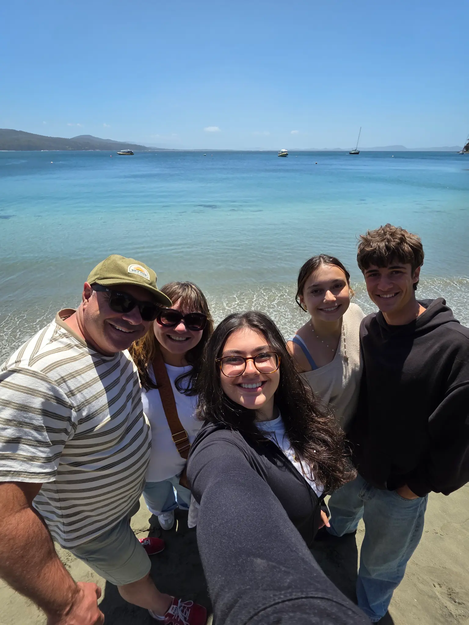 Aldo with family at the beach