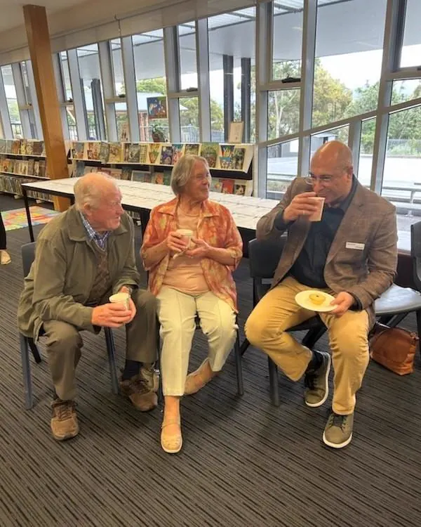 A cuppa and a chat with grandparents at the Kingston Primary
