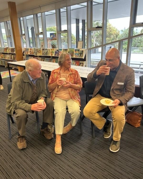 A cuppa and a chat with grandparents at the Kingston Primary